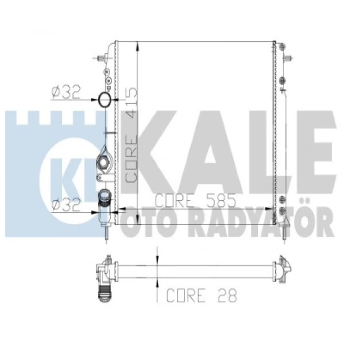 SU RADYATÖRÜ 16V (AC) MEGANE 1.4-1.6-1.8-2.0 97-