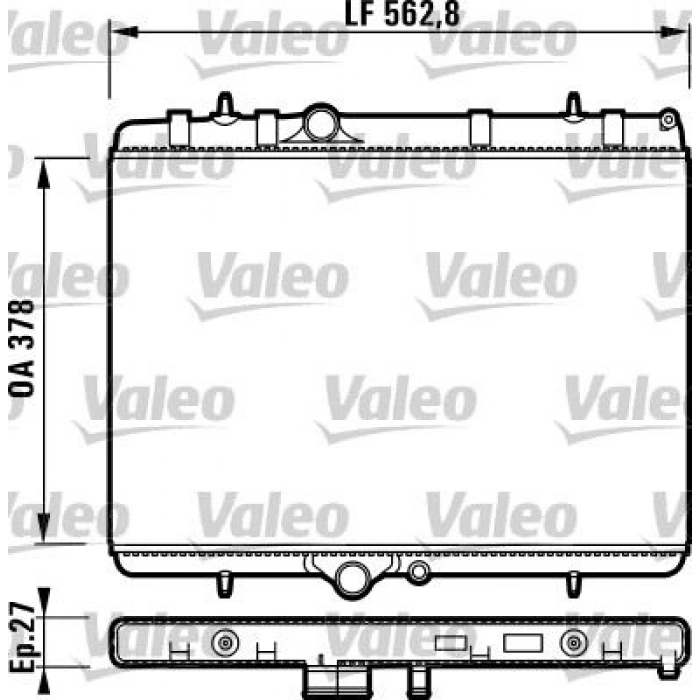 SU RADYATÖRÜ 307 C4 TU5JP4 1.6 16V OTOMATİK C4 II DS4 XSARA II BERLINGO II BERLINGO III PARTNER TEPE PARTNER II 308 TU5JP4 1.6 16V MANUEL ŞANZIMAN ÖLÇÜ 551.3×380×18