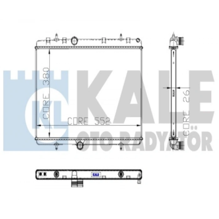 SU RADYATÖRÜ 310800 PARTNER/307/308/C4/C5 1.6 HDI 04-