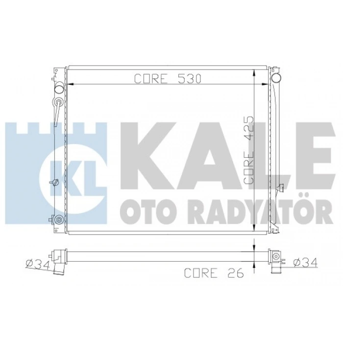 SU RADYATÖRÜ 425X528X26 VITARA (ET) 5 Kapi : GRAND VITARA (FT) 2.0/2.5 V6 98-05 2.0 V6:2.5 V6 96-98