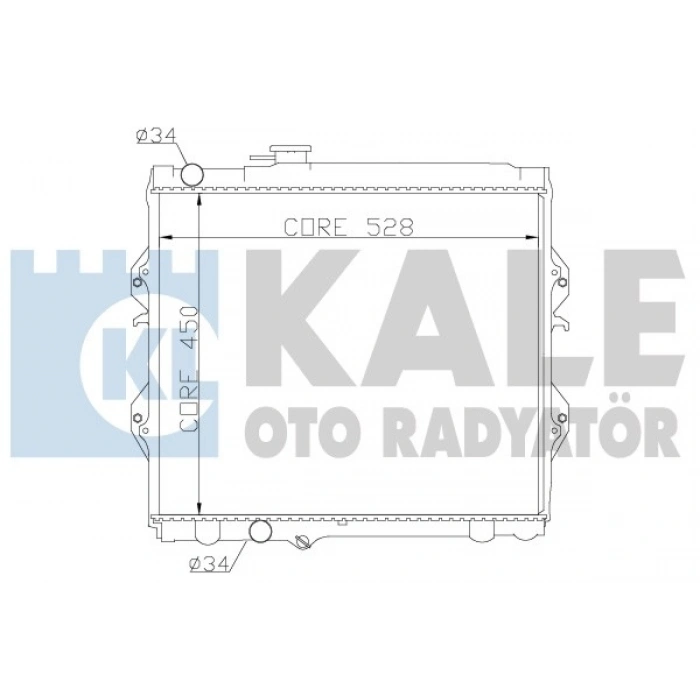 SU RADYATÖRÜ 450X528X26 HILUX (LN145) 2.4 D 98-05