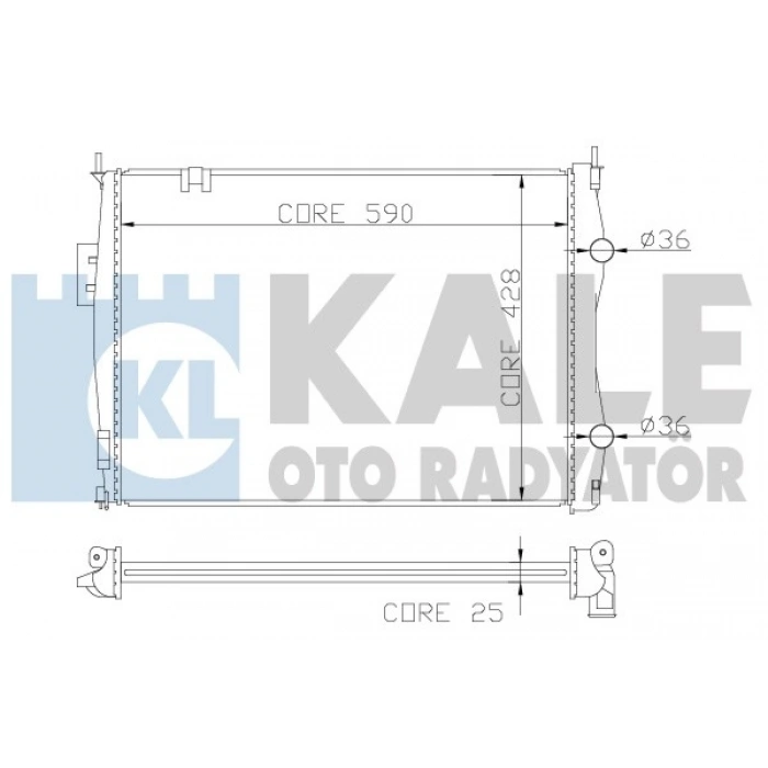 SU RADYATÖRÜ 590X428X26 QASHQAI (J10) 2.0 07-08