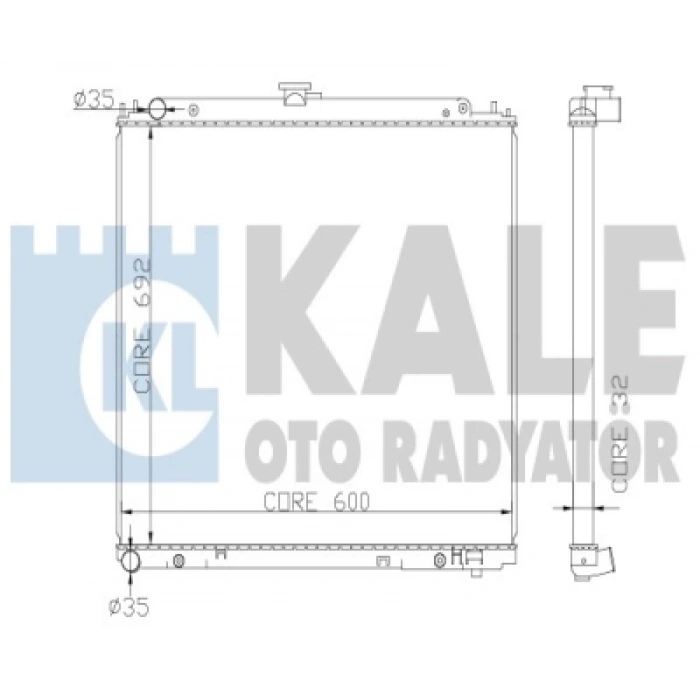 SU RADYATÖRÜ 600X688X32 NAVARA (D40) : PATHFINDER (R51) 2.5 DCI 05-09 2.5 DCI 05-15