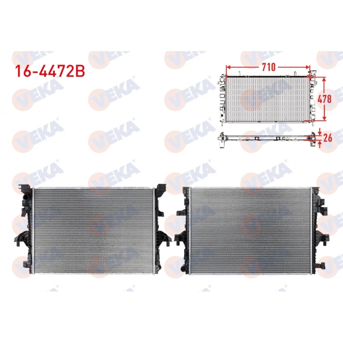 SU RADYATÖRÜ 606088 T5,5-T6 CAAA-CAAB-CAAC-CCHA-CFCA-CXHA 2,0 TDI 10-
