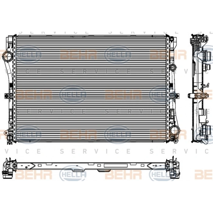 SU RADYATÖRÜ 640x445x28 (OTOMATIK) W213-205-X253-238-257 M651-274-654-276 14-