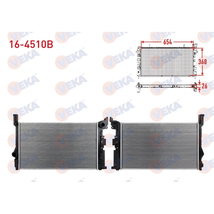 SU RADYATÖRÜ 653X369X26 BRAZING VOLVO XC90 II T6 AWD 14-