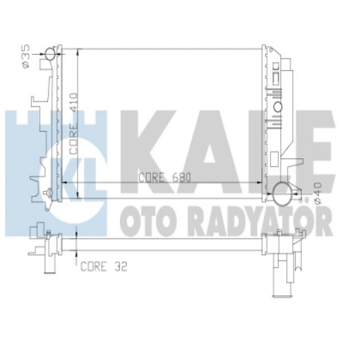 SU RADYATÖRÜ 8MK 376 735-331 (680x388 mm) CRAFTER BJK-BJM-CKTB-CKUB 2,0 TDI-2,5 TDI 06-