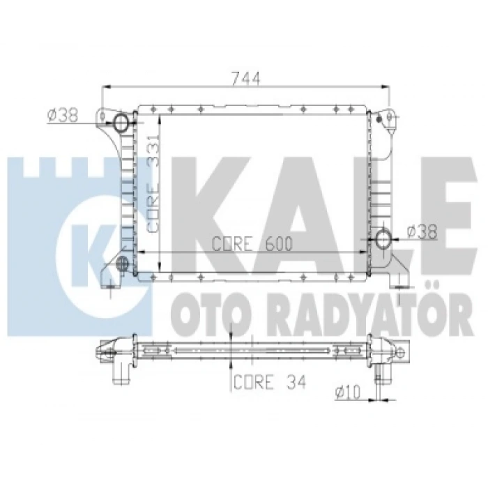 SU RADYATÖRÜ ALEMINYUM BRAZING 32,MM TRANSIT M12-M15 2,5 D 92-