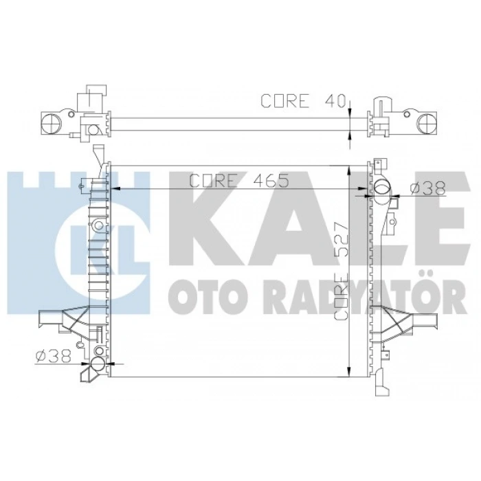 SU RADYATÖRÜ (AT) (AC/NAC) [BRAZING] [620X528X40] VOLVO XC90 2.5T D5 T6 03-14