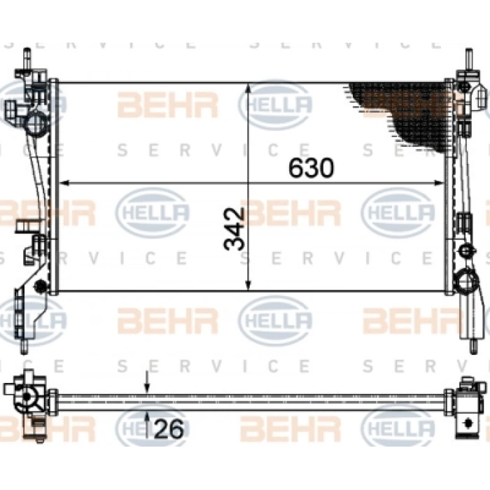 SU RADYATÖRÜ BIPPER/NEMO/FIORINO 1.4 HDI - 1,3 MJET 07-