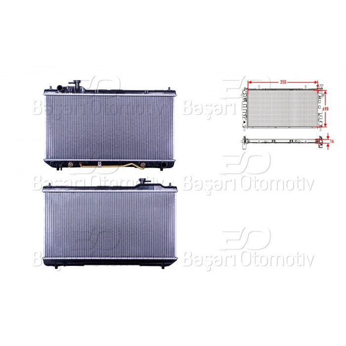 SU RADYATORU BRAZING AT 350X698X16 MM TOYOTA RAV4 97-00