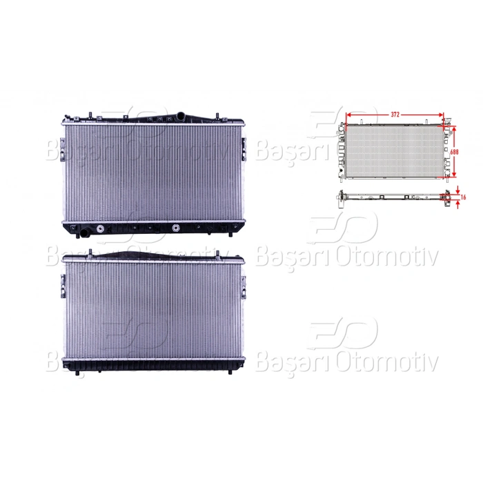 SU RADYATORU BRAZING AT 372X688X16 CHEVROLET LACETTI 1.4. 1.6 04>