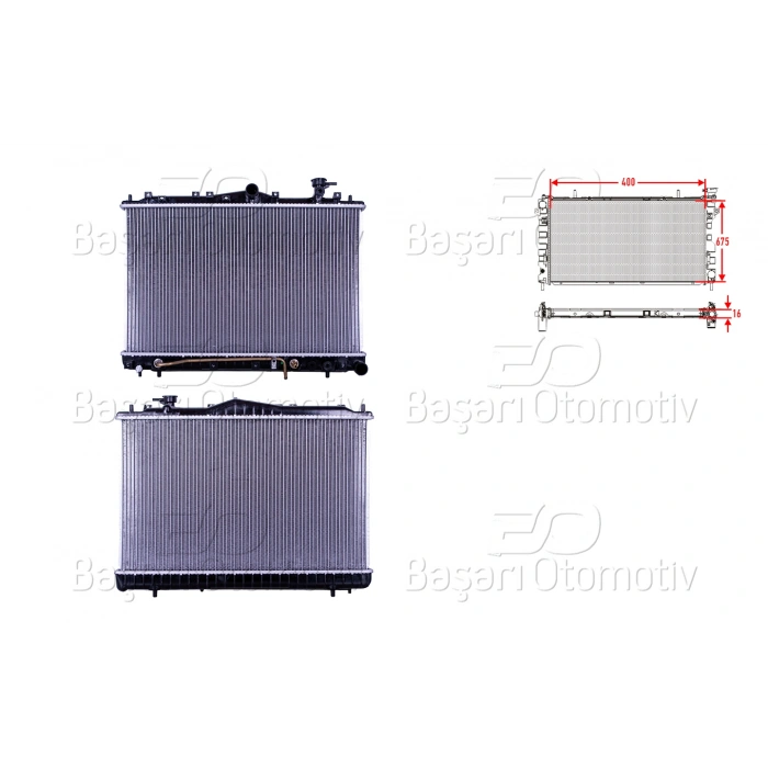SU RADYATORU BRAZING AT 400X675X26 HYUNDAI SONATA 2.0 93-98