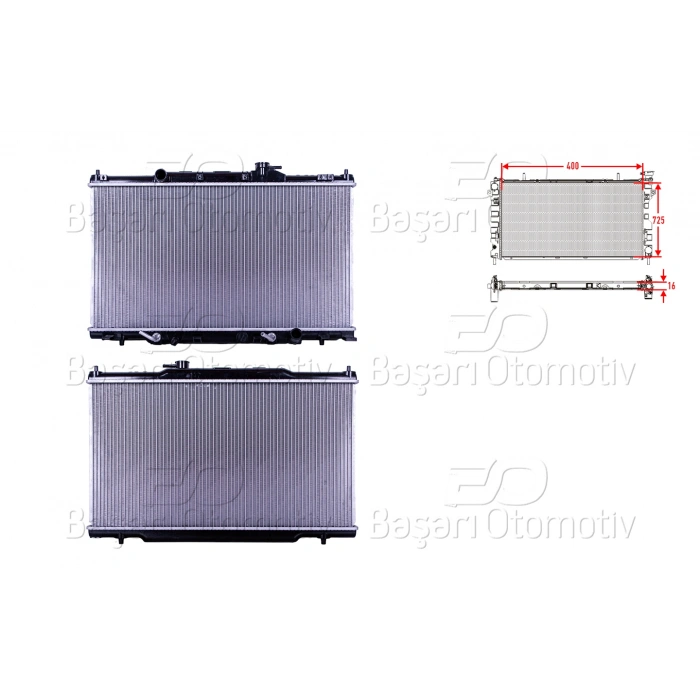 SU RADYATORU BRAZING AT 400X725X16 MM HONDA CRV 2.0 02>