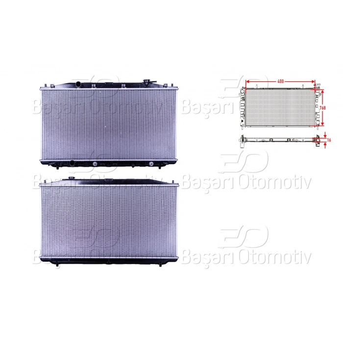 SU RADYATORU BRAZING AT 400X768X16 HONDA ACCORD 8 (CR) 2.4 14>