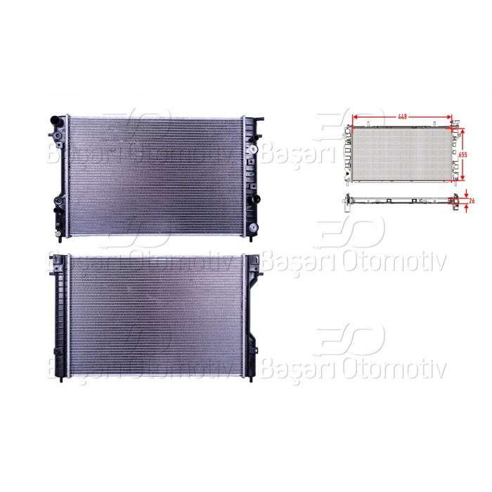 SU RADYATORU BRAZING AT 448X655X26 OPEL OMEGA B 2.5 V6 2.6 V6 3.0 V6 3.2 V6 X25XE Y26SE X30XE Y32SE 94 >