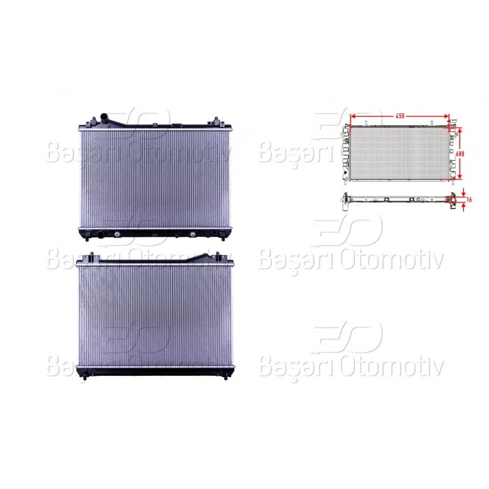 SU RADYATORU BRAZING AT 450X688X16 SUZUKI GRAND VITARA 2 (JT) 2.0-2.4 05-15