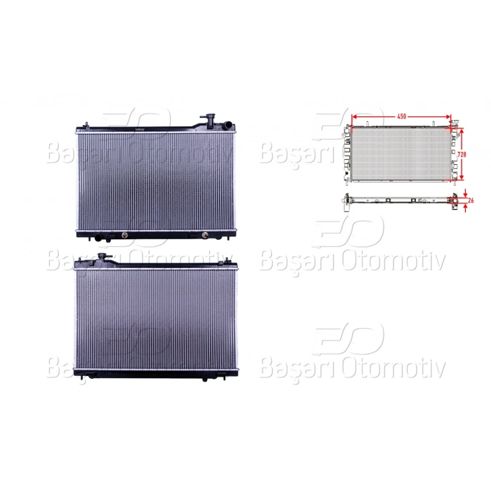 SU RADYATORU BRAZING AT 450X728X26 MM INFINITI FX35 03-200