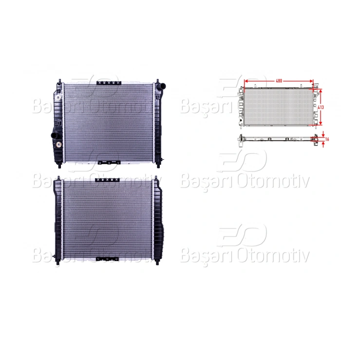 SU RADYATORU BRAZING AT 480X413X16 CHEVROLET KALOS AVEO 1.2-1.4 8V 03>