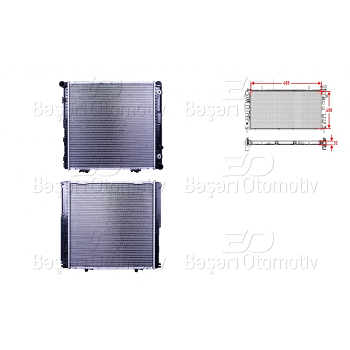 SU RADYATORU BRAZING AT 488X488X32 MERCEDES-BENZ W124 E200 93>