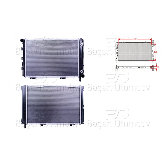 SU RADYATORU BRAZING AT 532X368X32 MERCEDES-BENZ E200D. 200D. 250D 84>