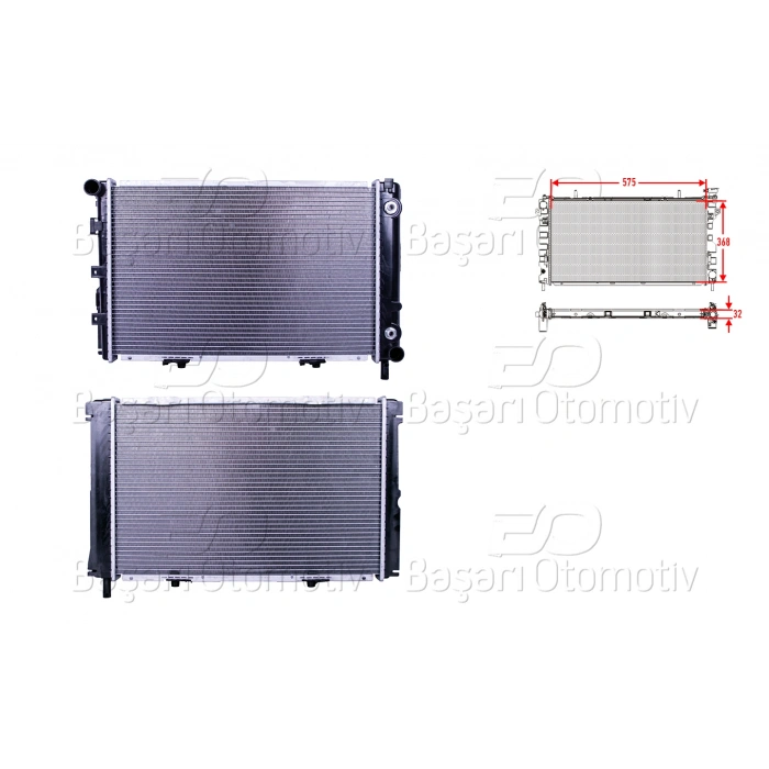SU RADYATORU BRAZING AT 575X368X32 MERCEDES-BENZ BENZ 190 W201 2.0 D2.0 1982 >