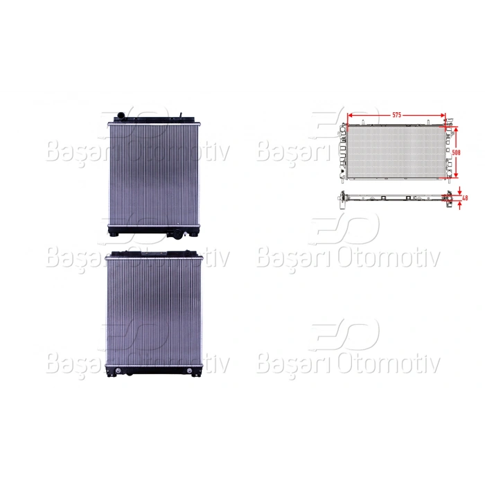 SU RADYATORU BRAZING AT 575X508X48 MITSUBISHI FUSO CANTER 3.0 5.5 TON 13>/ TEMSA PRESTIGE 10>