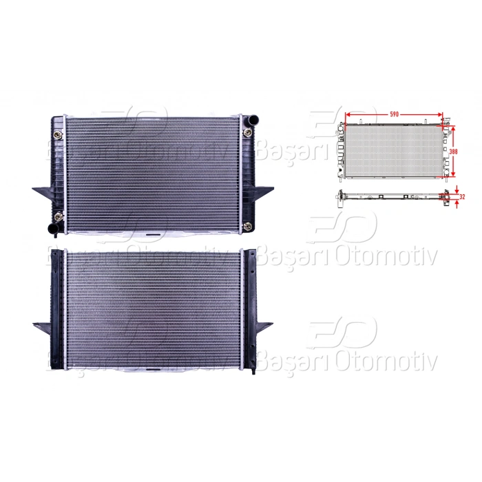 SU RADYATORU BRAZING AT 590X388X26 VOLVO S70. 850 TURBO 96>