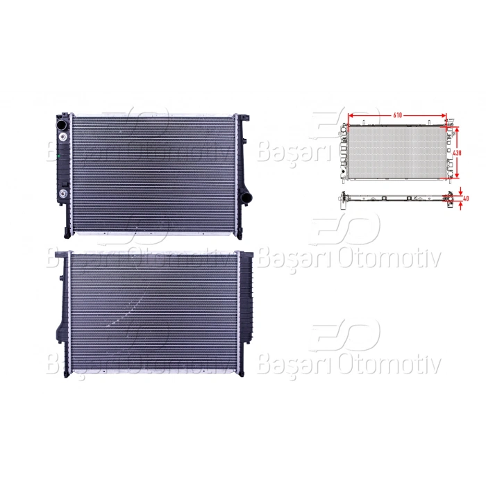 SU RADYATORU BRAZING AT 610X438X40 BMW 5 SERISI E34 87-93. 7 SERISI E32 1985-94 M30 730I