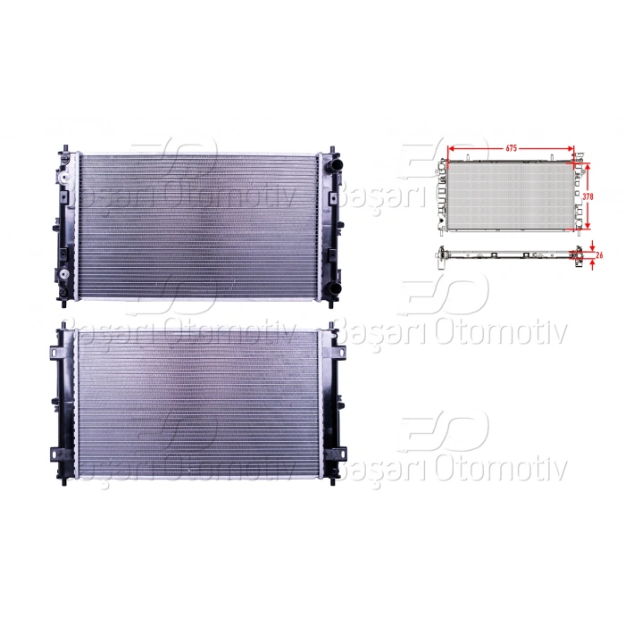 SU RADYATORU BRAZING AT 619X389X32 CHRYSLER STRATUS CABRIO (JA) 95-01