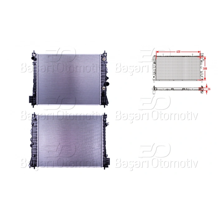 SU RADYATORU BRAZING AT 620X508X26 CHEVROLET TRAX 1.4 12>