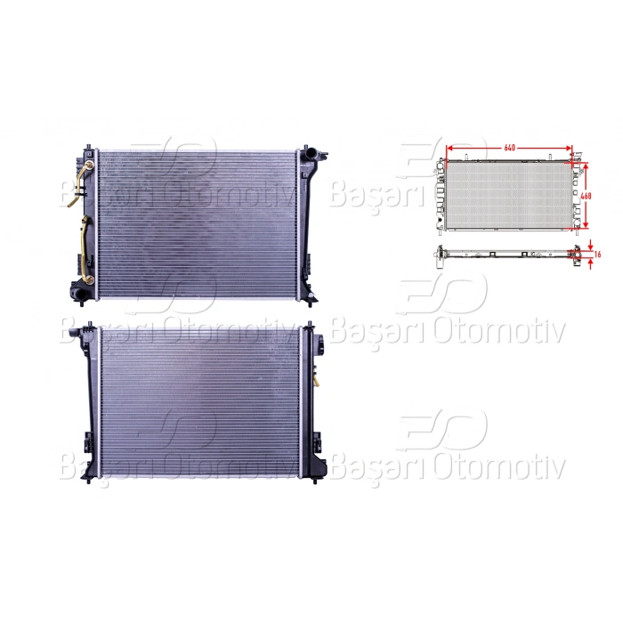 SU RADYATORU BRAZING AT 640X468X22 HYUNDAI TUSCON. KIA SPORTAGE 1.6 GDI-1.6 T-GDI 15>