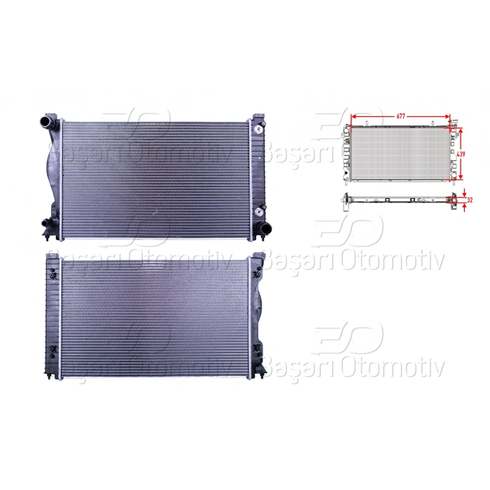 SU RADYATORU BRAZING AT 677X439X32 MM AUDI A6 2.0. 2.4. 3.2 04>