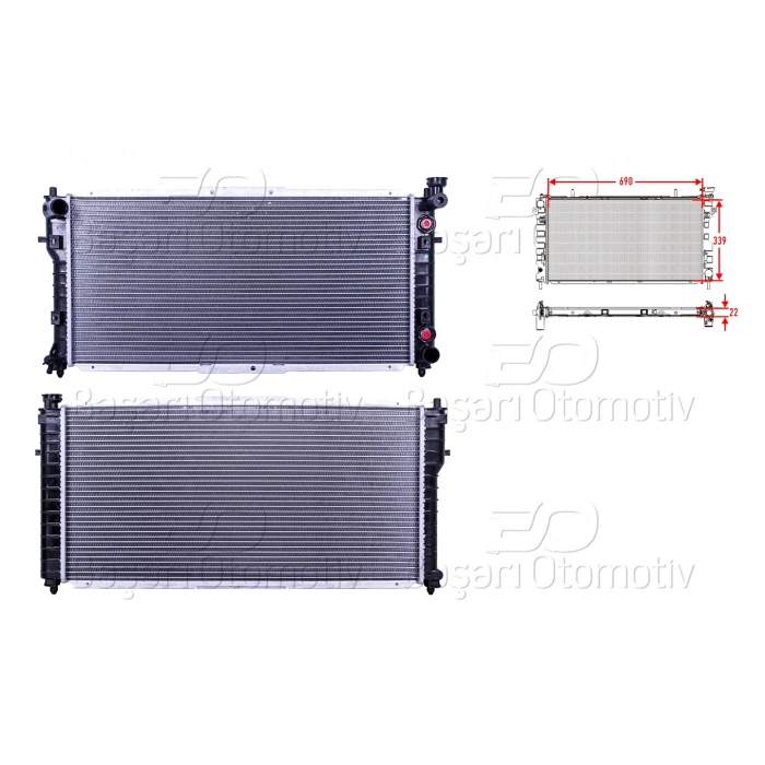 SU RADYATORU BRAZING AT 690X339X22 MAZDA 626 MX GE 1.8. 2.0 91-97