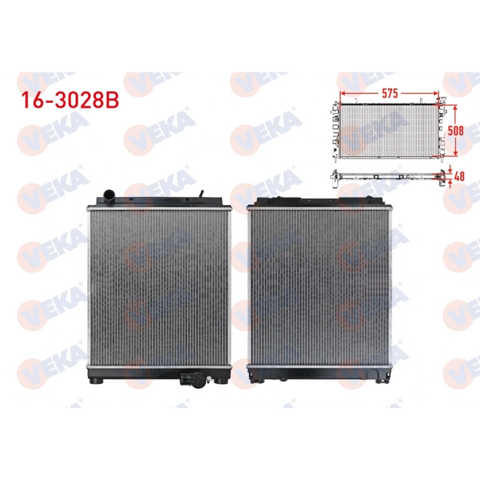 SU RADYATORU BRAZING BRAKETSIZ EURO5 MITSUBISHI FUSO CANTER / PRESTIGE 2013-