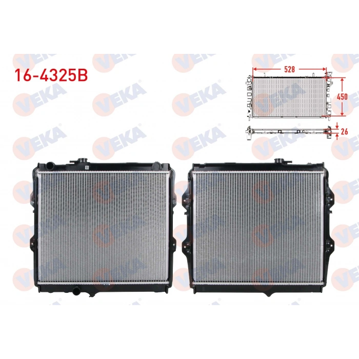 SU RADYATORU BRAZING DUZ CIKIS TOYOTA HI-LUX PICK UP (_N_) 2.4 D M-T 1983-2005