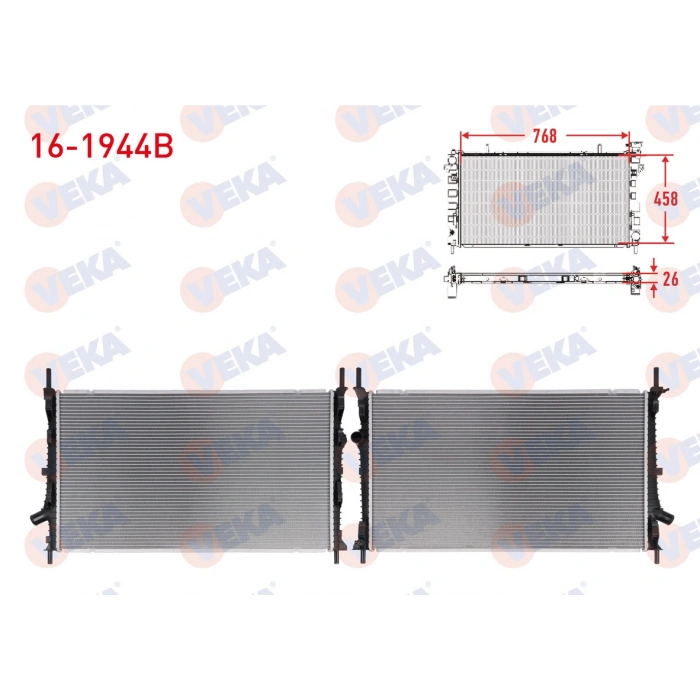 SU RADYATORU BRAZING FORD TOURNEO-TRANSIT CUSTOM (V362) 2.0 EcoBlue 2015- / V363 2.0 EcoBlue 2016-