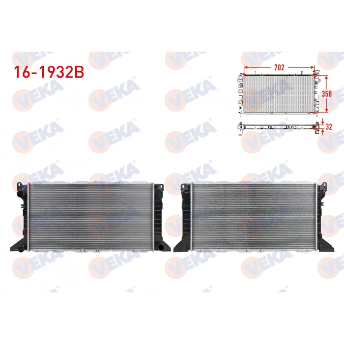 SU RADYATORU BRAZING FORD TRANSIT (T15) 2.5 TD M-T AC- (UZUN TIP) 1994-2000