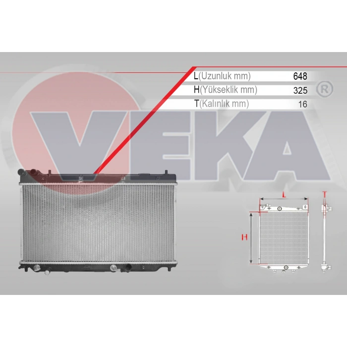 SU RADYATORU BRAZING HONDA JAZZ II (GD) 1.4 8v A-T UZUN TIP 2002-2008