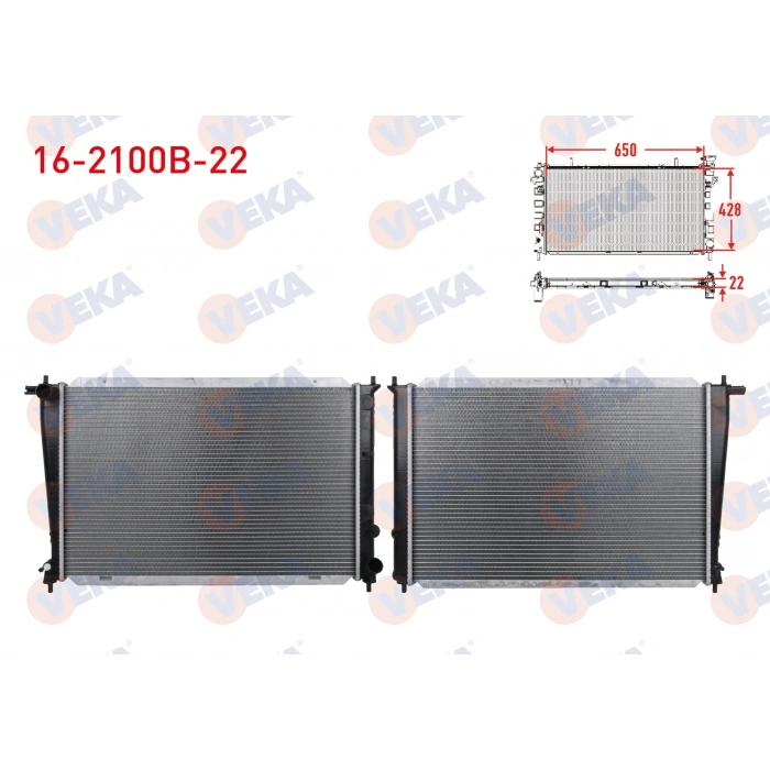 SU RADYATORU BRAZING KALINLIK 22mm HYUNDAI STAREX 2.5 TD M-T 1997-2007