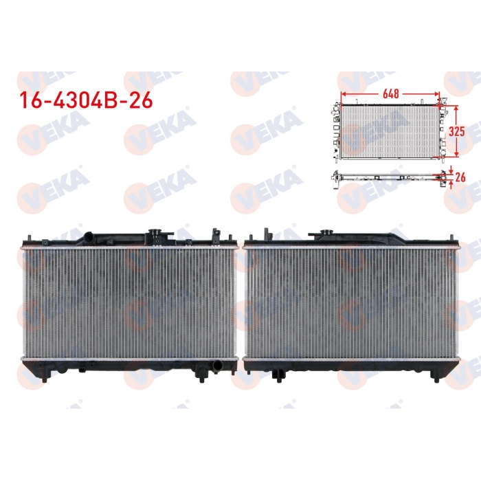 SU RADYATORU BRAZING KALINLIK 26mm TOYOTA AVENSIS (T22) 2.0i M-T 1997-2003