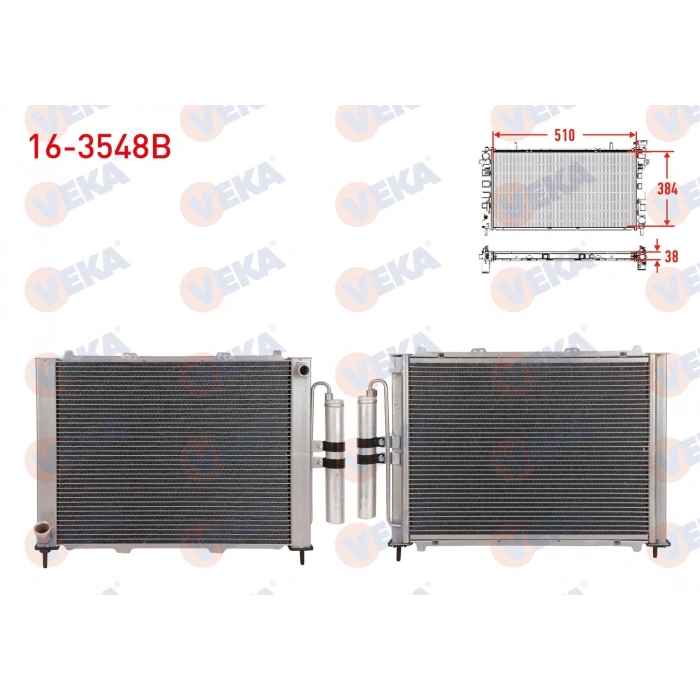 SU RADYATORU BRAZING+KLIMA RADYATOR TUPLU RENAULT KANGOO (KC0/1) 1.5 DCI M-T AC+ 1998-2008