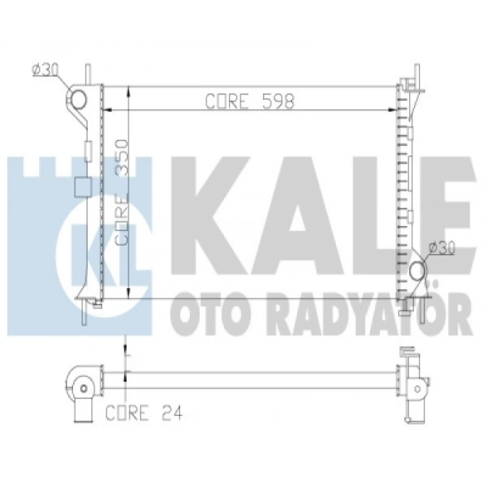 SU RADYATÖRÜ BRAZING KLIMALI FOCUS 1,6 ZETEC-S 98-04
