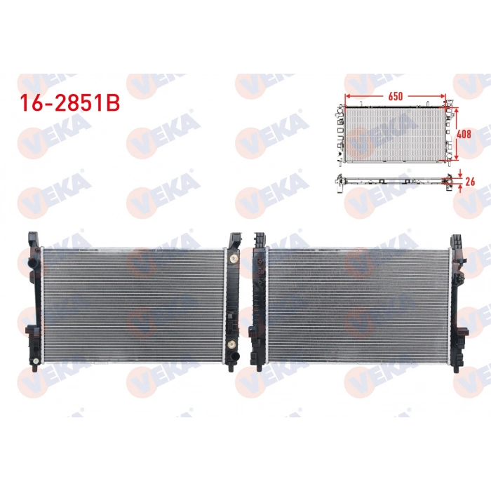 SU RADYATORU BRAZING MERCEDES A SERISI (W169) A 150 - A 160 - A 170 - A 180 - A 180 CDI - A 200 A-T/M-T 2004-2012/ B SERISI (W245) B 150 - B 160 - B 180 CDI - B 200 A-T/M-T 2005-2011