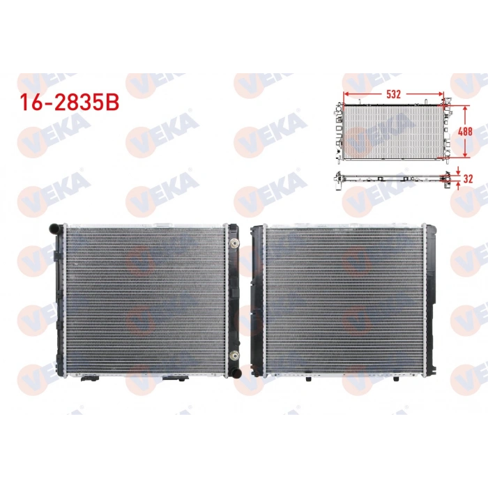 SU RADYATORU BRAZING MERCEDES E SERISI (W124) 200 D A-T AC+/- 1984-1995