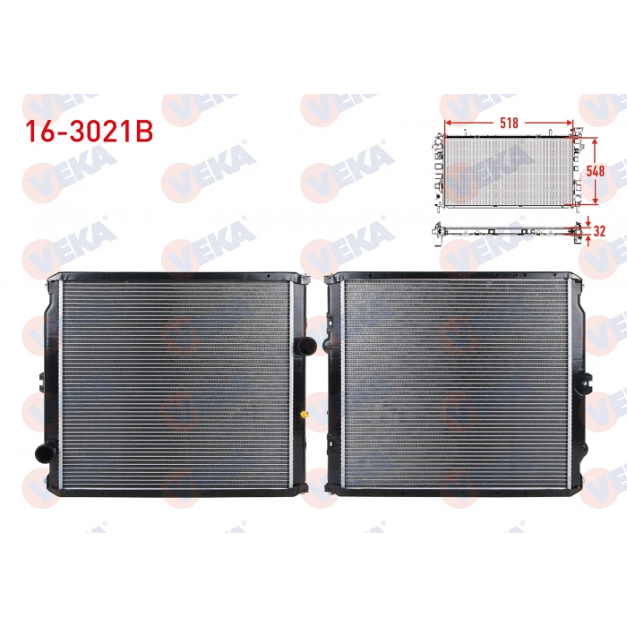 SU RADYATORU BRAZING MITSUBISHI CANTER 659 5.0 M-T (BRAKETLI) 1994-1997