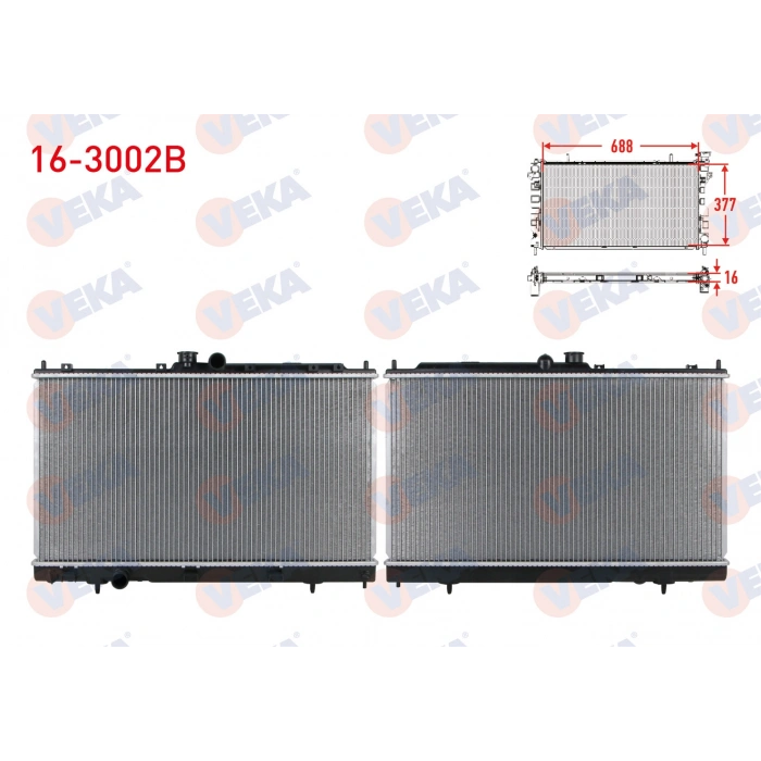 SU RADYATORU BRAZING MITSUBISHI LANCER VII (CSA) 1.3 M-T 2003-2007