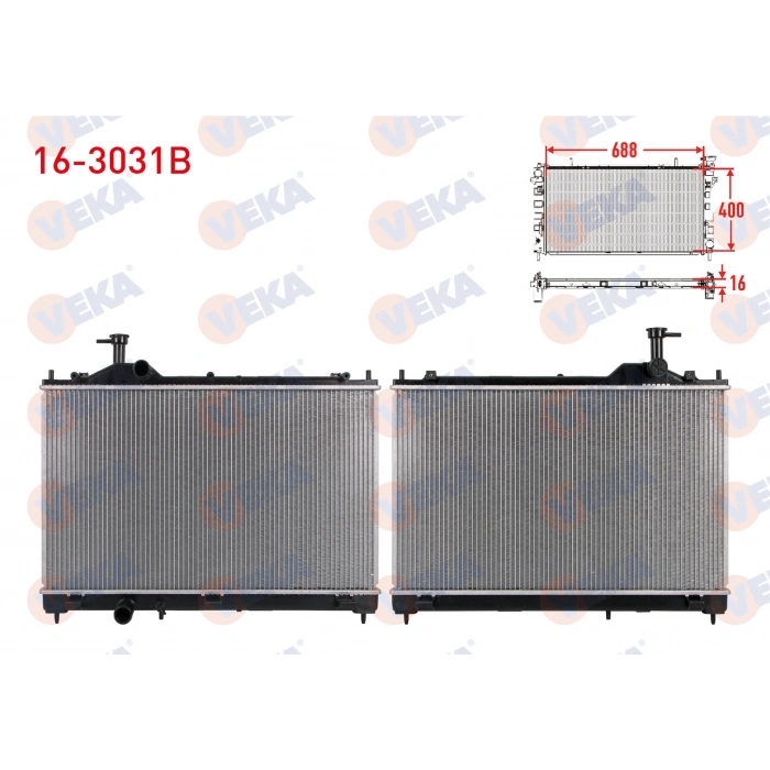 SU RADYATORU BRAZING MITSUBISHI OUTLANDER III 2.0i - 2.4i - 3.0i M-T 2012-