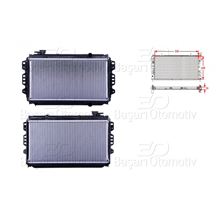 SU RADYATORU BRAZING MT 240X458X26 SUZUKI CARRY (ED)