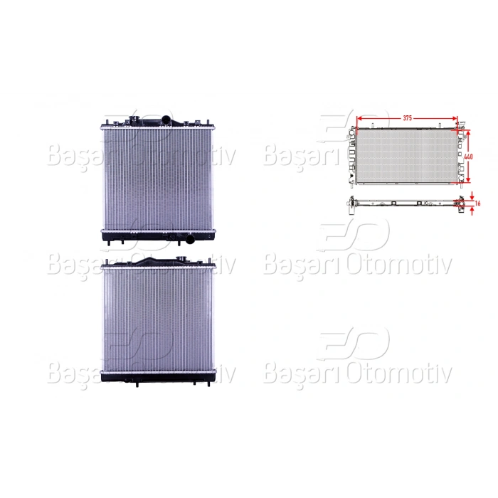 SU RADYATORU BRAZING MT 375X440X16 PROTON 1.5 94-00